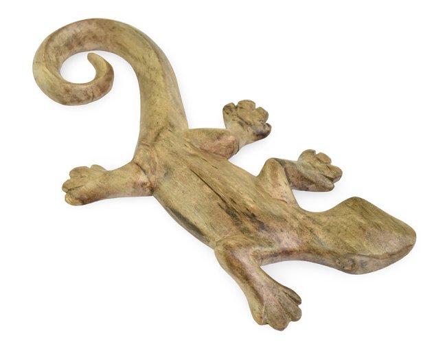 Dřevěná dekorace Ještěrka - 20 cm - var. G