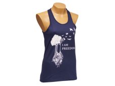 Dámské tílko I AM FREEDOM, bavlna, tmavě modré