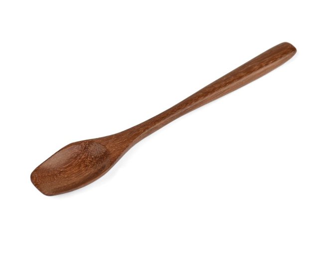 Lžička lopatka 13 cm dřevěná, hnědá 1 ks
