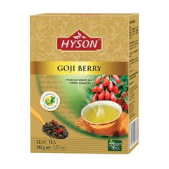 Zelený aromatizovaný čaj Hyson Goji Berry – 100 g