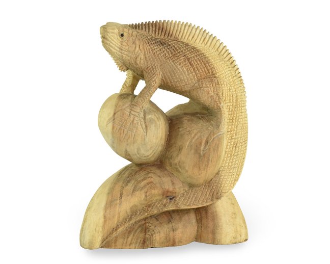 Dřevěná soška Leguán 20 cm - var. B