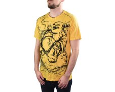 Tričko pánské krátký rukáv, SURE, Happy Budha, žlutá