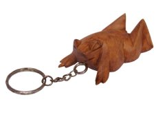 Klíčenka dřevo - žába 6 cm