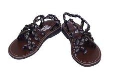 Sandály Sumalee vázané, zeleno-černé, vel. 36