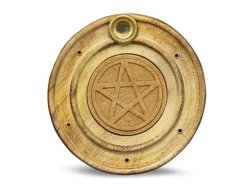 Stojan na VT kulatý dřevěný Pentagram 10 cm
