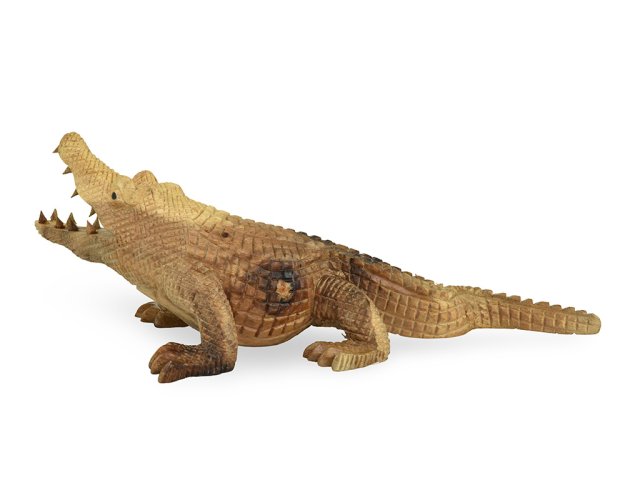 Dřevěná soška Krokodýl 12 cm - var. A