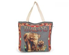 Taška střední ITIM, šedá, sloni