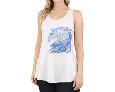 Dámské tílko Yoga, polyester, krémové, kůň