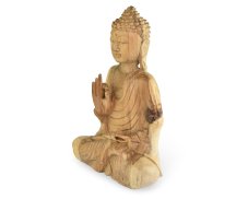 Dřevěná soška Buddha 30 cm natural - Vitarka mudra - učení - var. A
