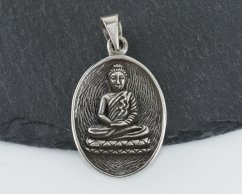 Stříbrný přívěsek Medailon Buddha