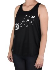 Dámské tílko YOGEE, černé, pampeliška