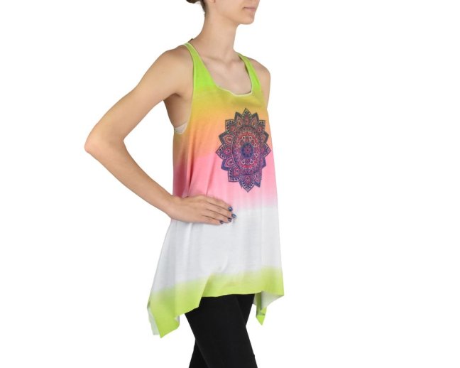 Dámský dlouhý top YORKA, multicolour, mandala I