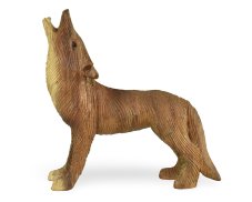 Dřevěná soška Vlk 20 cm - varianta A