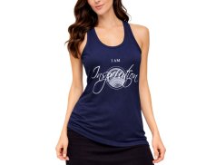 Dámské tílko I AM INSPIRATION, bavlna, tmavě modré