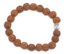 Japa Mala Rudraksha náramek hnědý