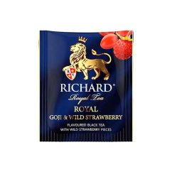 Černý aromatizovaný čaj Richard Royal Goji & Strawberry (25 sáčků) 42,5 g