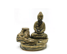 Stojan "Tekoucí Dým" - Buddha, šedý