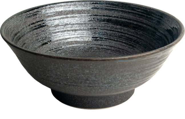 Keramická mísa na ramen Japan Uzu černá 21 cm