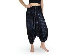 Harémové kalhoty aladin NATSU, oko, černá, plamínky pas