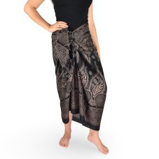 Sarong - Pareo BUN, zahrada, černý, II. jakost