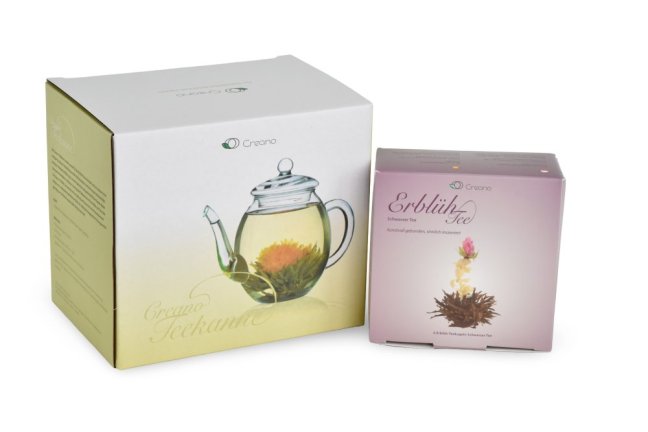 Dárkový set Creano Black Tea - skleněná konvice a 6 ks čaje