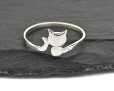 Stříbrný prsten Koťátko