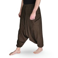 Harémové kalhoty aladin MIN, hnědá světlá, kapsa vlevo