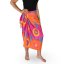 Sarong - Pareo KUJAKU, slunce, růžovo - oranžový, modrý pruh