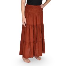 Sukně BUSBA s podšívkou, cihlová