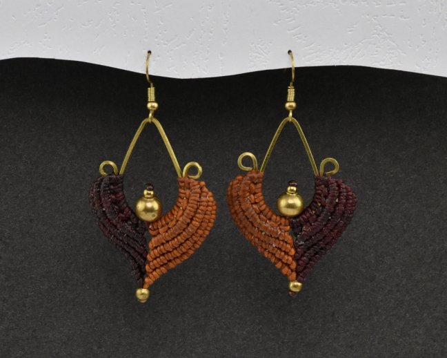 Náušnice drhané Kapka - K