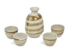 Keramická saké souprava Japan Hisako 5 ks