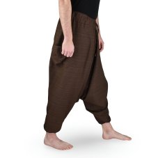 Harémové kalhoty aladin MIN, hnědá světlá, kapsa vpravo