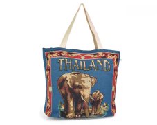 Taška střední ITIM, modrá, sloni