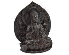 Soška pryskyřice Buddha Abhaja Mudra - 13 x 12 cm