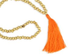 Japa Mala dřevěná natural Basic - oranžová