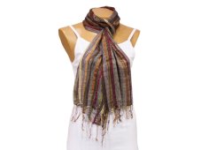 Šála tenká Ravi, viskóza, 170 x 60 cm, černá II