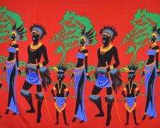 Sarong - Pareo DOMORODEC, červený, II. jakost