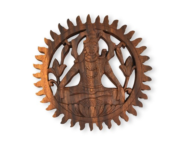 Závěsná dřevěná dekorace Shiva - 20 cm Závěsná dřevěná dekorace Shiva - 20 cm