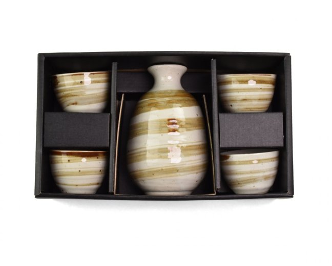 Keramická saké souprava Japan Hisako 5 ks