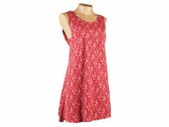 Dámské krátké šaty Wila, výstřih na zádech, kvítí, červené