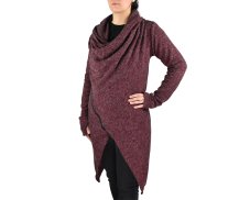 Kardigan ADA s límcem, dvoucestný zip, vínový