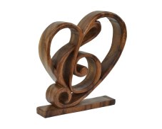 Dřevěná dekorace Music Heart 23 cm