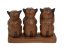 Dřevěná soška Tři moudré opice 18 cm