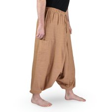 Harémové kalhoty aladin LIN, béžová, II. jakost