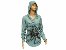 Tričko dlouhý rukáv SURE, chobotnice, světle zelené, vel. S