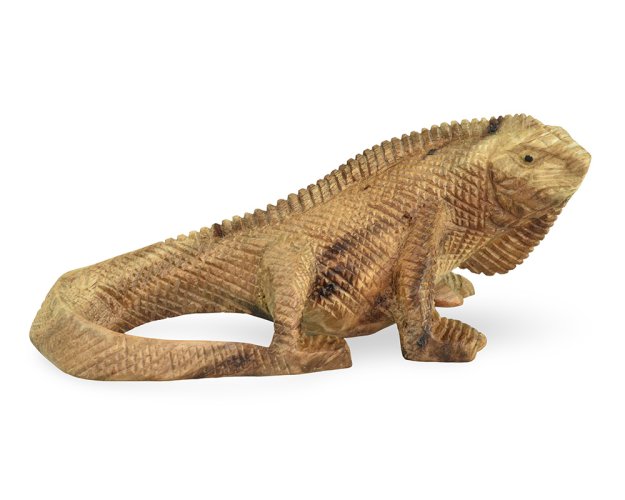 Dřevěná soška Leguán 8 cm - var. A