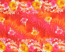 Sarong - Pareo REN, ibišek malý, oranžová