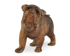 Dřevěná soška Bulldog 18 cm - varianta B