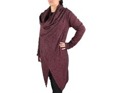 Kardigan ADA s límcem, jednosměrný zip, vínový