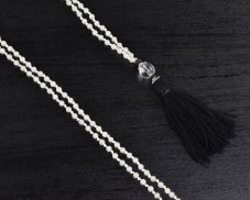 Asijský růženec - bílý korálek 4 mm